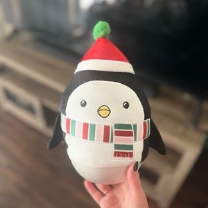 weighted penguin squeaky dog toy